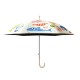 Children's Umbrella Rounded Corner Large Raccoon Adventure (Double Layer)
