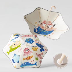 Children's Umbrella Rounded Corner Large Ocean (Double Layer)