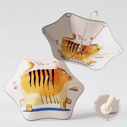 Children's Umbrella Rounded Corner Large Tiger (Double Layer)