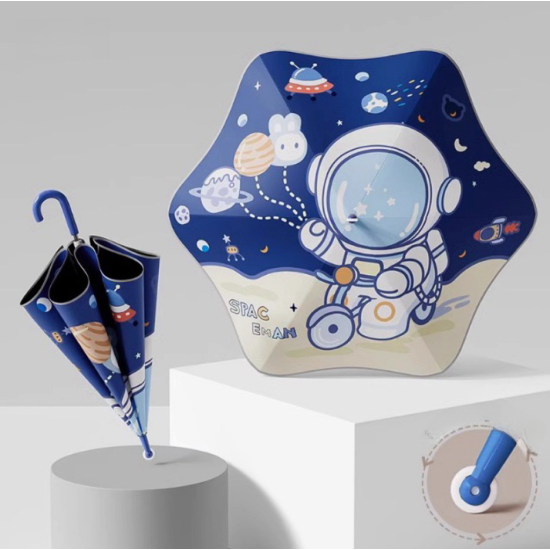 Children's Umbrella Rounded Corner Large Astronaut（Single Layer）