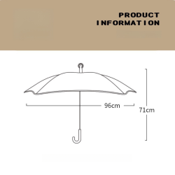  Children's Umbrella Round Corner Large Cream Cat（Single Layer）