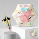  Children's Umbrella Round Corner Large Cream Cat（Single Layer）