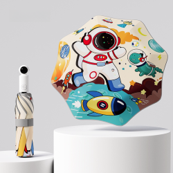 Children's Umbrella Automatic Folding Umbrella Astronaut-Space