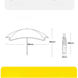 Automatic Folding Safety Reflective Umbrella Shopping Duck
