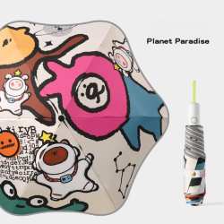 Automatic Folding Safety Reflective Umbrella Planet Paradise